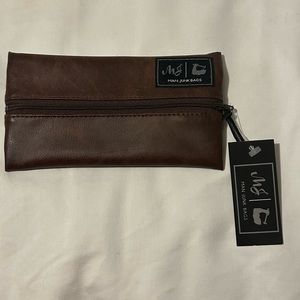 Makeup Junkie mini Man Bag bag faux brown leather